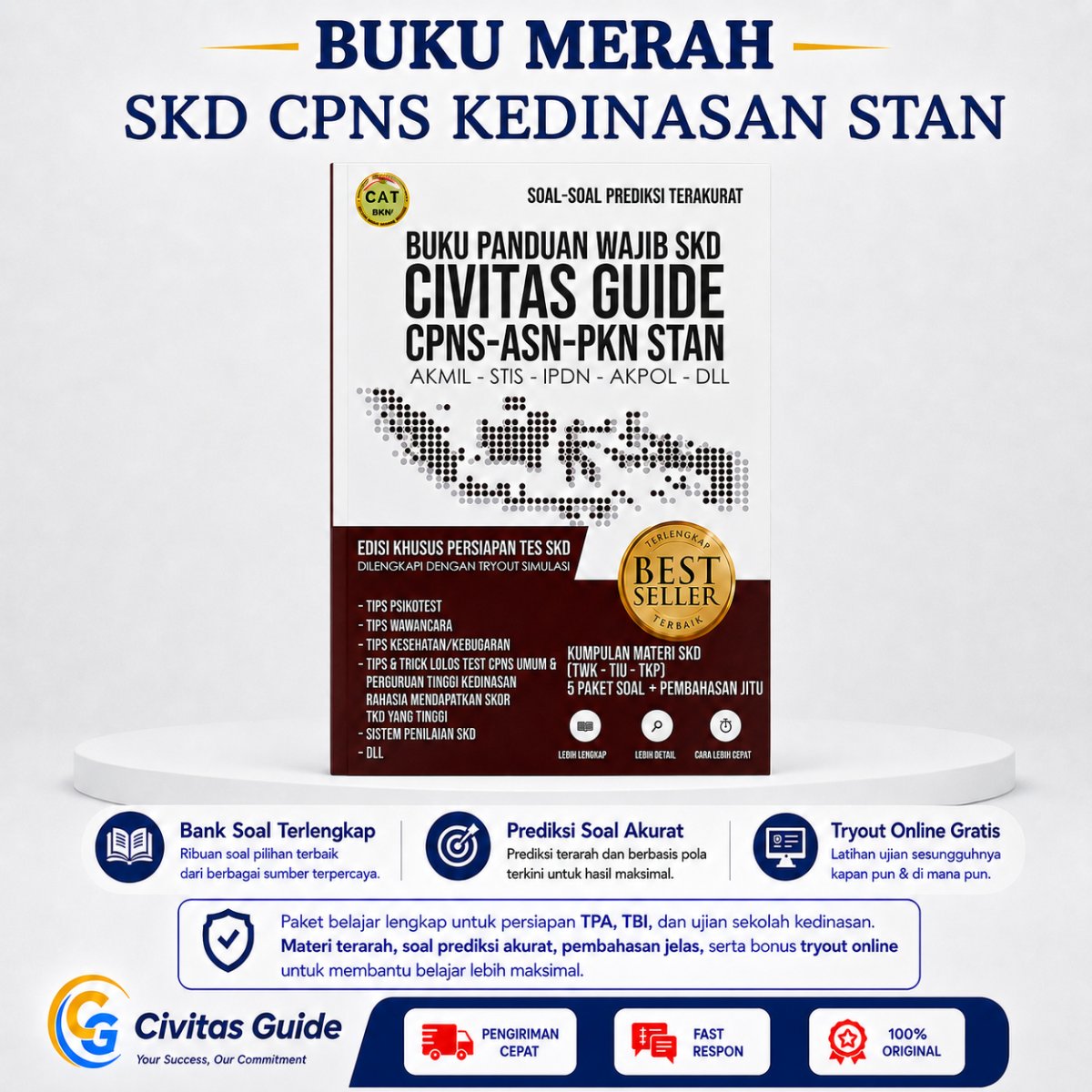 Buku merah panduan wajib SKD Tryoutkedinasan.com